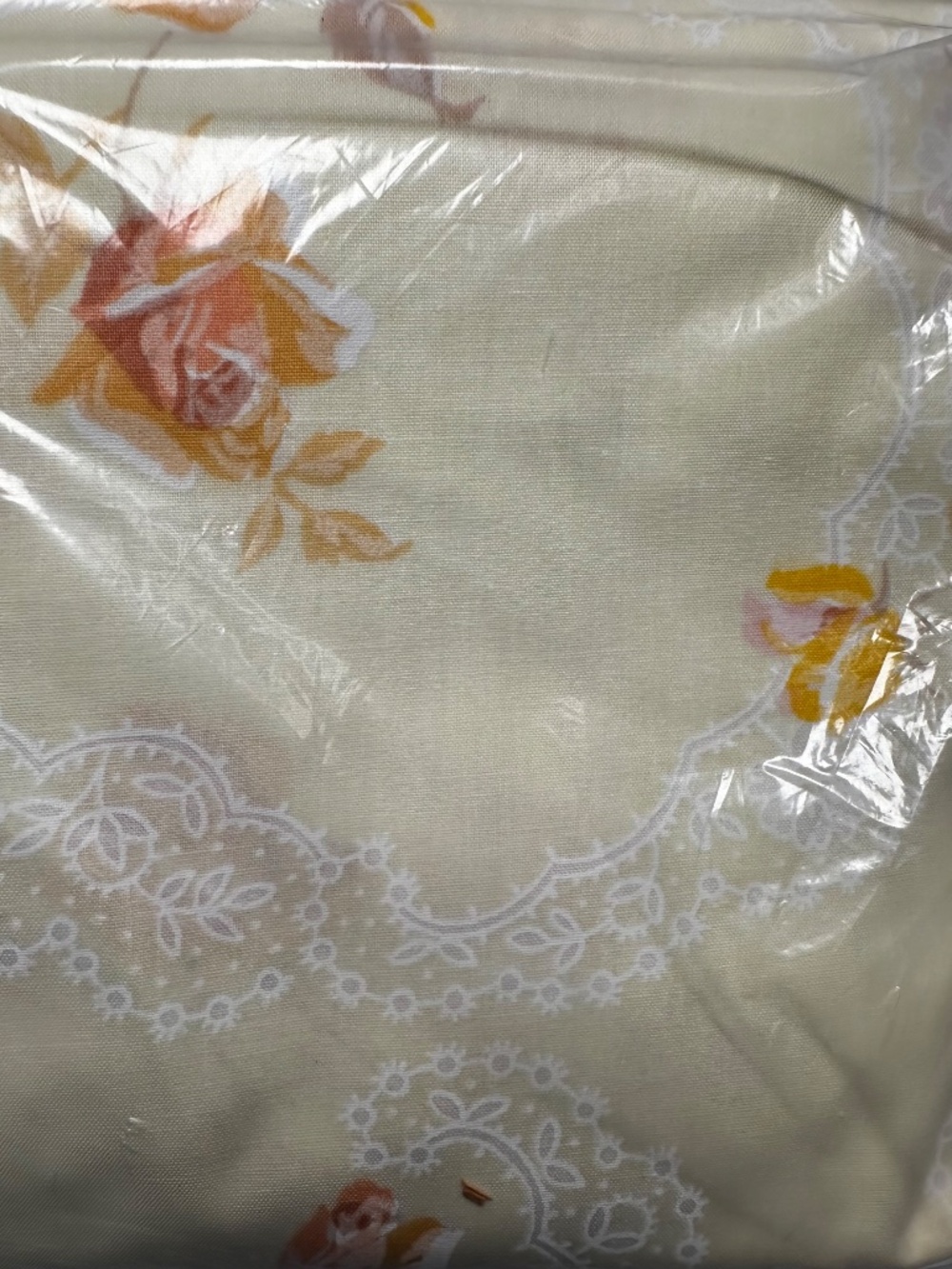 Vintage Tex-Made Truprest Double Fitted Sheet + 2 Pillowcases Floral NOS - Picture 5 of 11